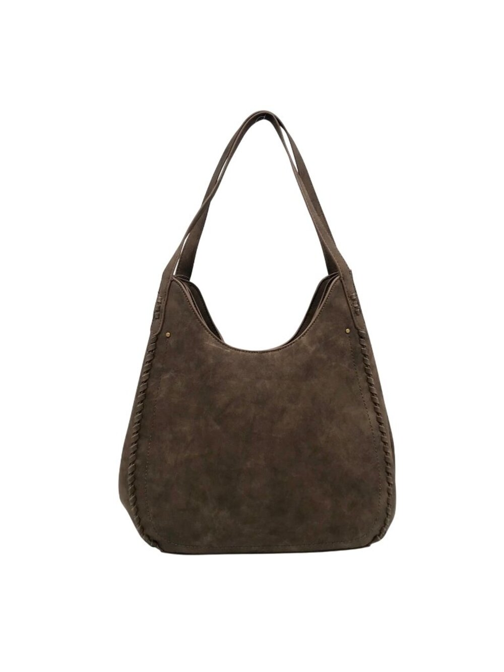 Style & Co Chocolate Whip-Stitch Soft 4-Poster Tote